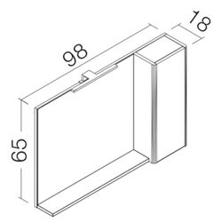 Dulap cu oglinda Orka Duden 100 (Odeon Red Walnut) Thumb