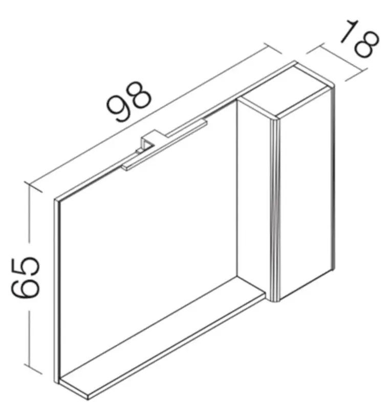 Dulap cu oglinda Orka Duden 100 (Odeon Red Walnut)