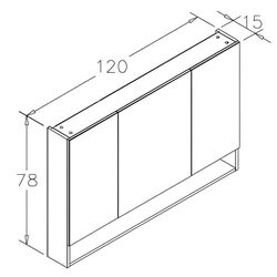 Dulap cu oglinda Orka Malta 120 (Matt Anthracite) Thumb