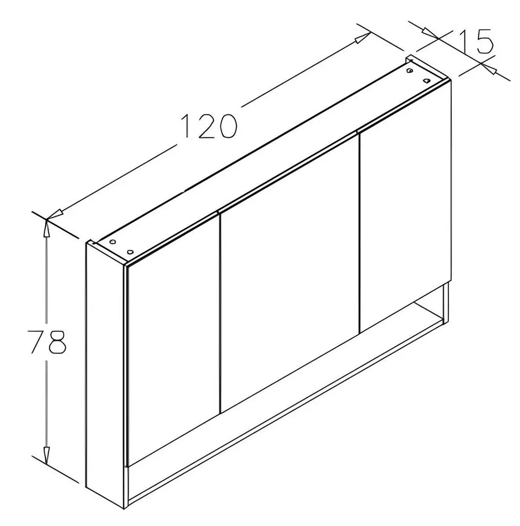 Dulap cu oglinda Orka Malta 120 (Matt Anthracite)
