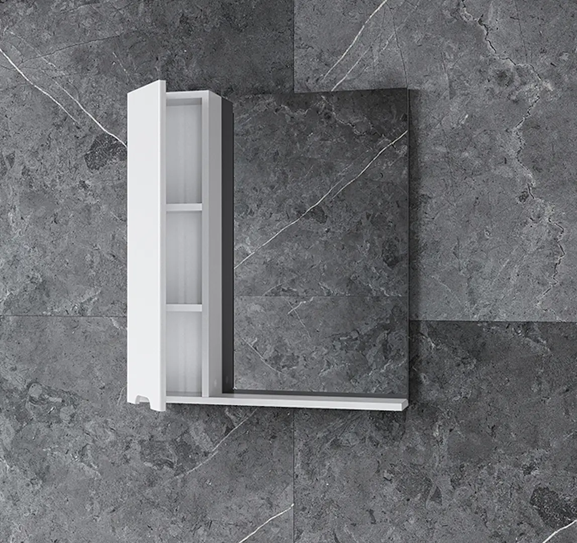 Dulap cu oglinda Supraten Dijon 90 Left (White)