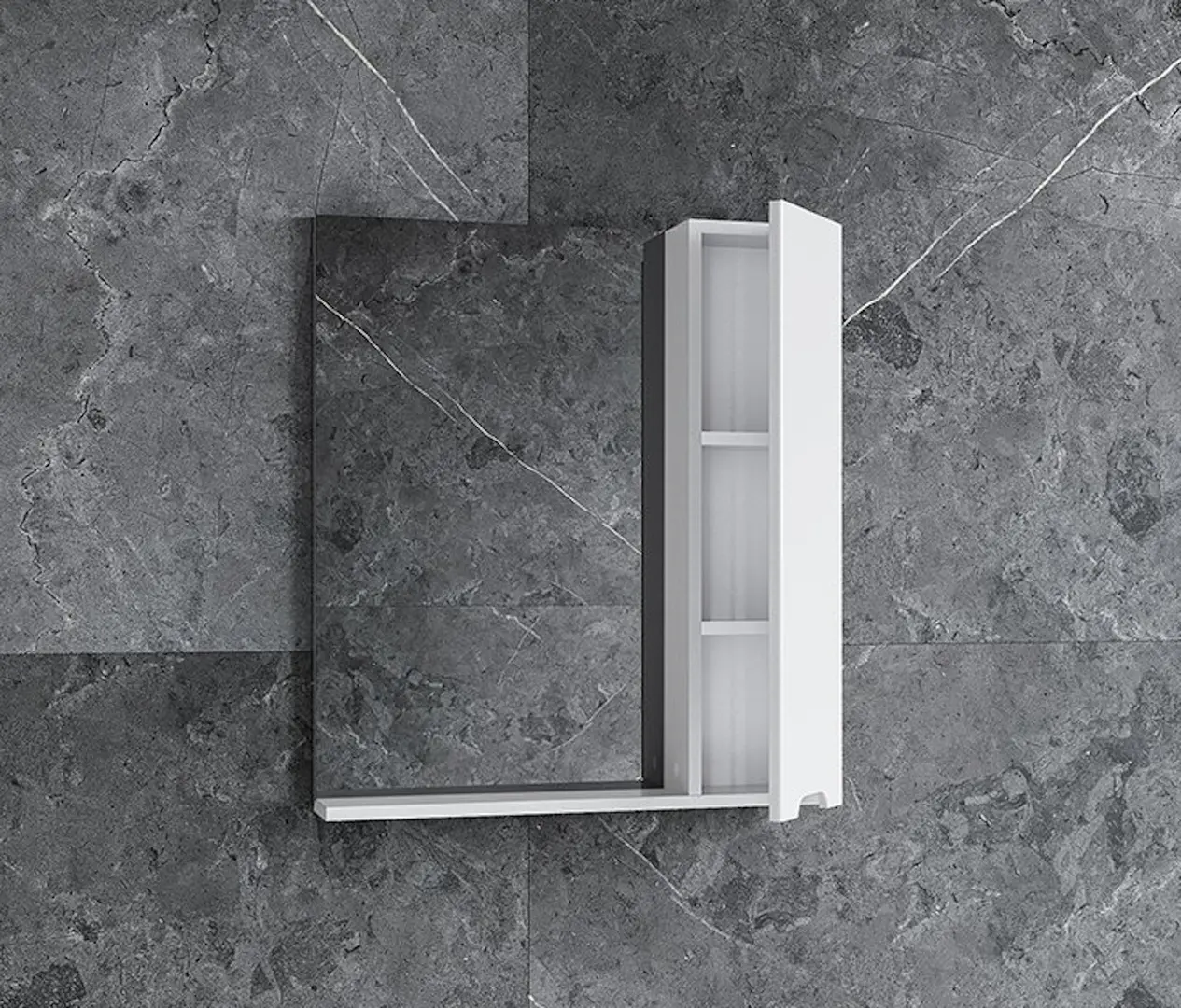 Dulap cu oglinda Supraten Dijon 90 Right (White)