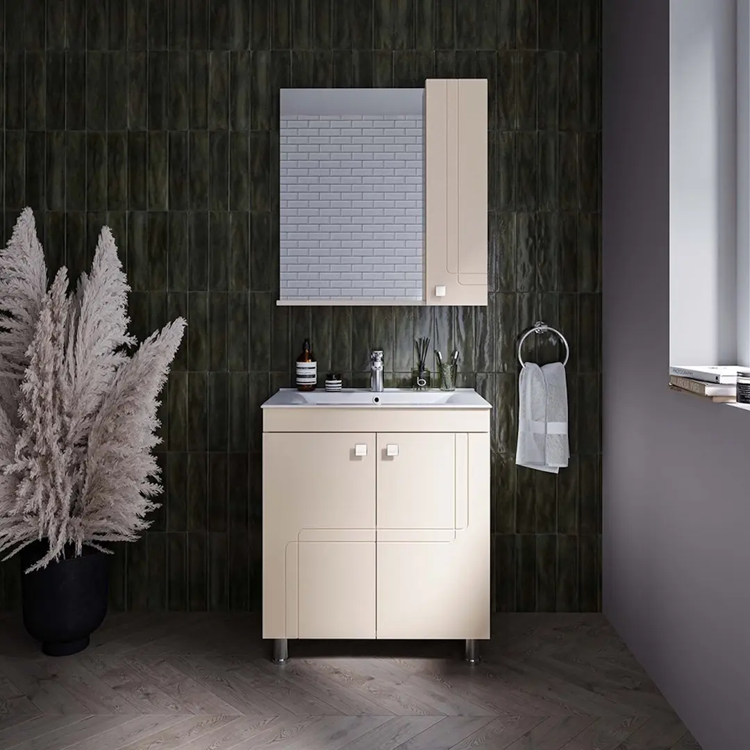 Шкаф с зеркалом Supraten Gasconi 75 Right (Beige)