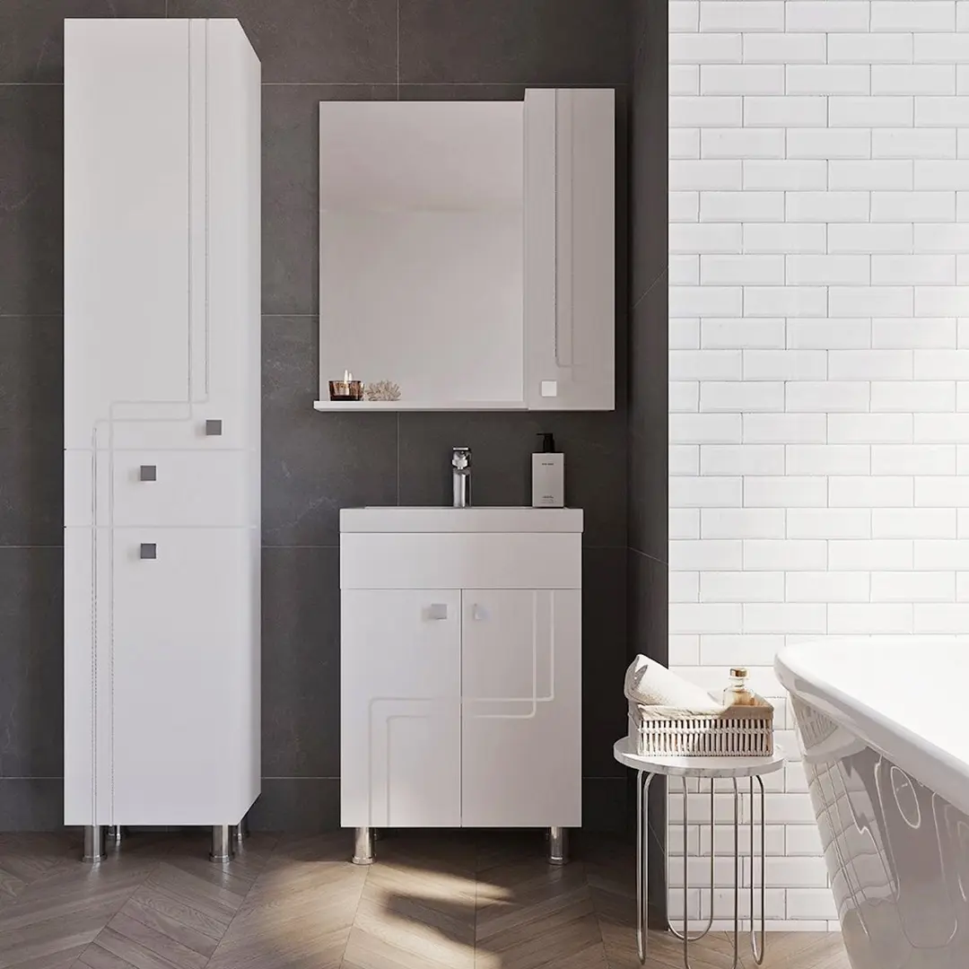 Dulap cu oglinda Supraten Gasconi 75 Right (White)