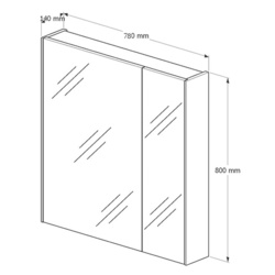 Шкаф с зеркалом Supraten Marseille 80 (White) Thumb