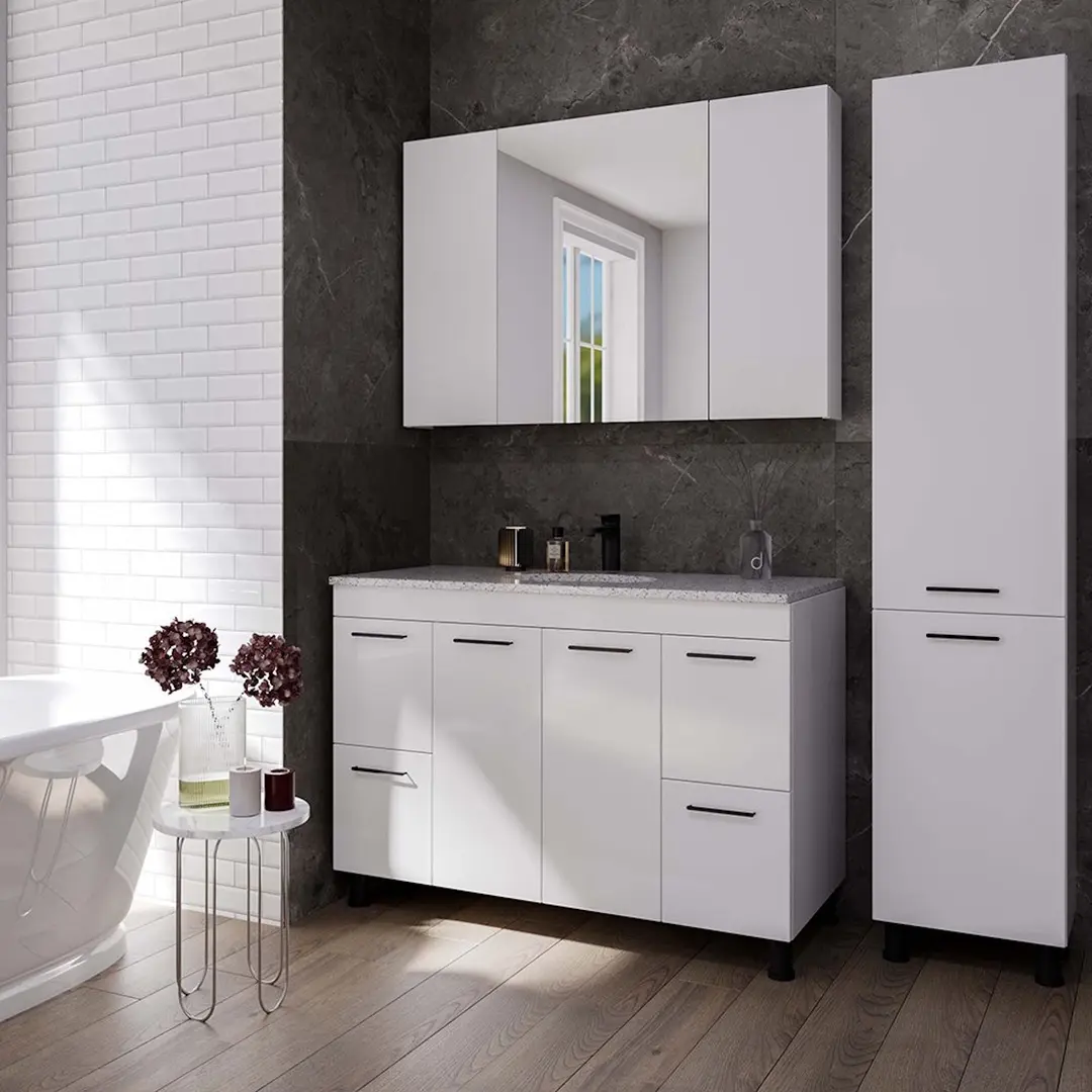 Dulap cu oglinda Supraten Nantes 120 (White)