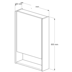 Dulap cu oglinda Supraten Paris 55 Right (White) Thumb