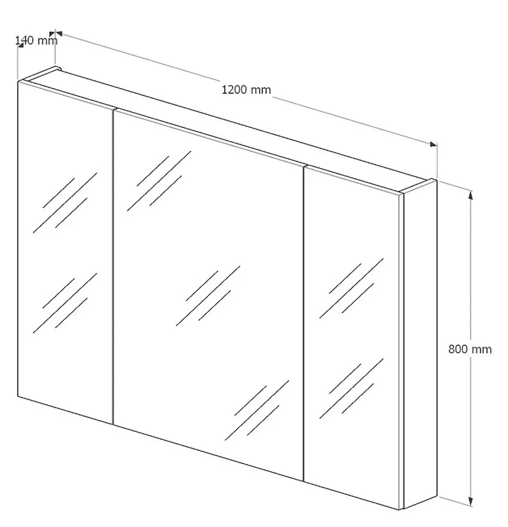 Dulap cu oglinda Supraten Savoie 120 (White)