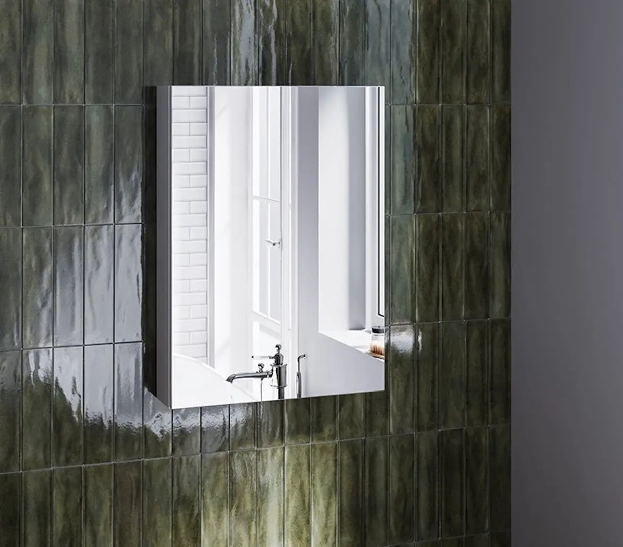 Dulap cu oglinda Supraten Savoie 40 (White)