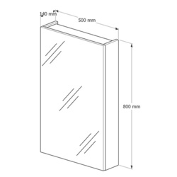 Dulap cu oglinda Supraten Savoie 50 (White) Thumb