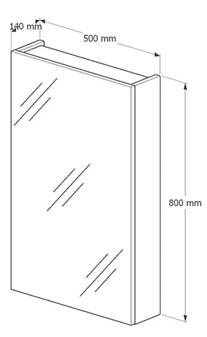 Dulap cu oglinda Supraten Savoie 50 (White)