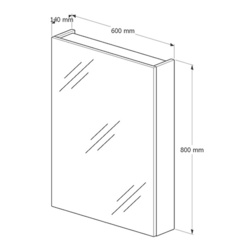 Dulap cu oglinda Supraten Savoie 60 (White) Thumb