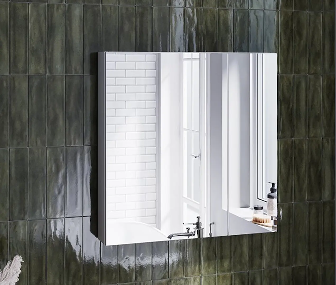 Dulap cu oglinda Supraten Savoie 90 (White)