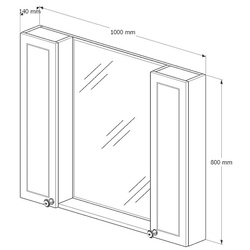 Dulap cu oglinda Supraten Tuluza 100 (White) Thumb