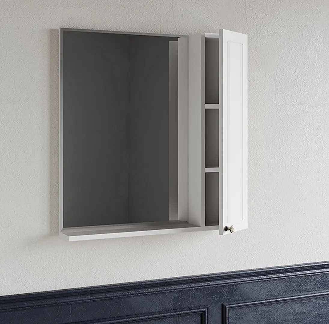 Шкаф с зеркалом Supraten Tuluza 65 Right (White)