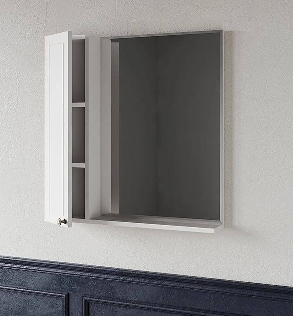 Dulap cu oglinda Supraten Tuluza 80 Left (White)