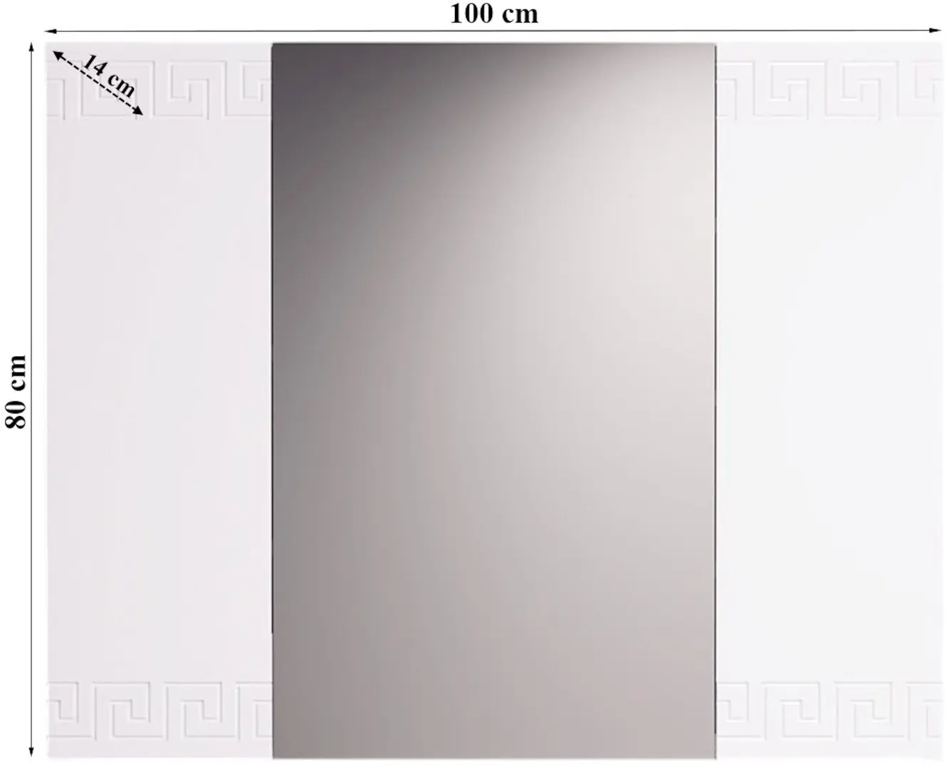 Dulap cu oglinda Supraten Versailles 100 (White)