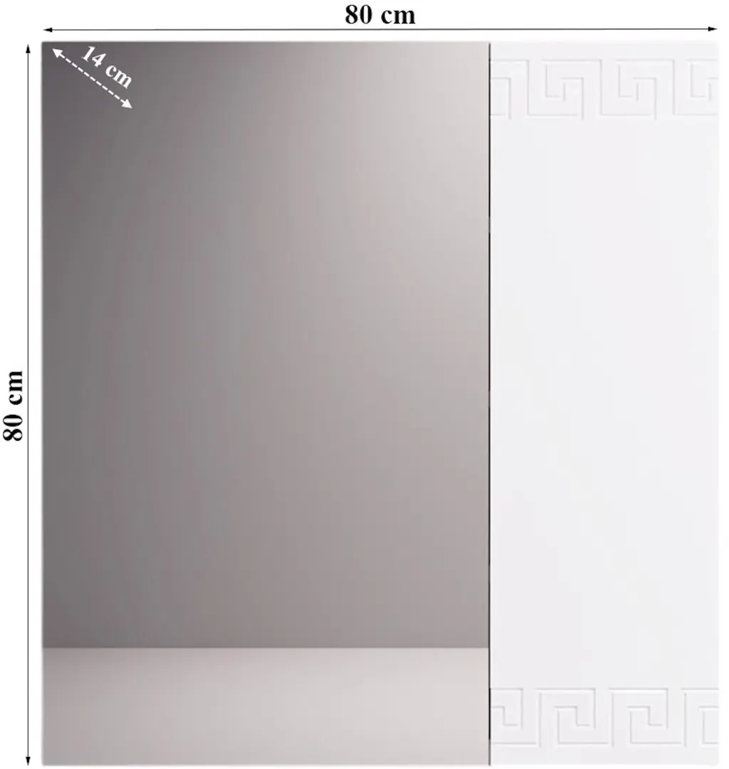 Dulap cu oglinda Supraten Versailles 80 (White)