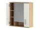 Dulap cu oglinda Tempo Kondela Lessy New 01 (Sonoma Oak/White Matt)