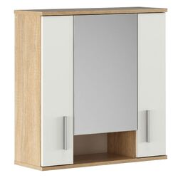 Dulap cu oglinda Tempo Kondela Lessy New 01 (Sonoma Oak/White Matt)