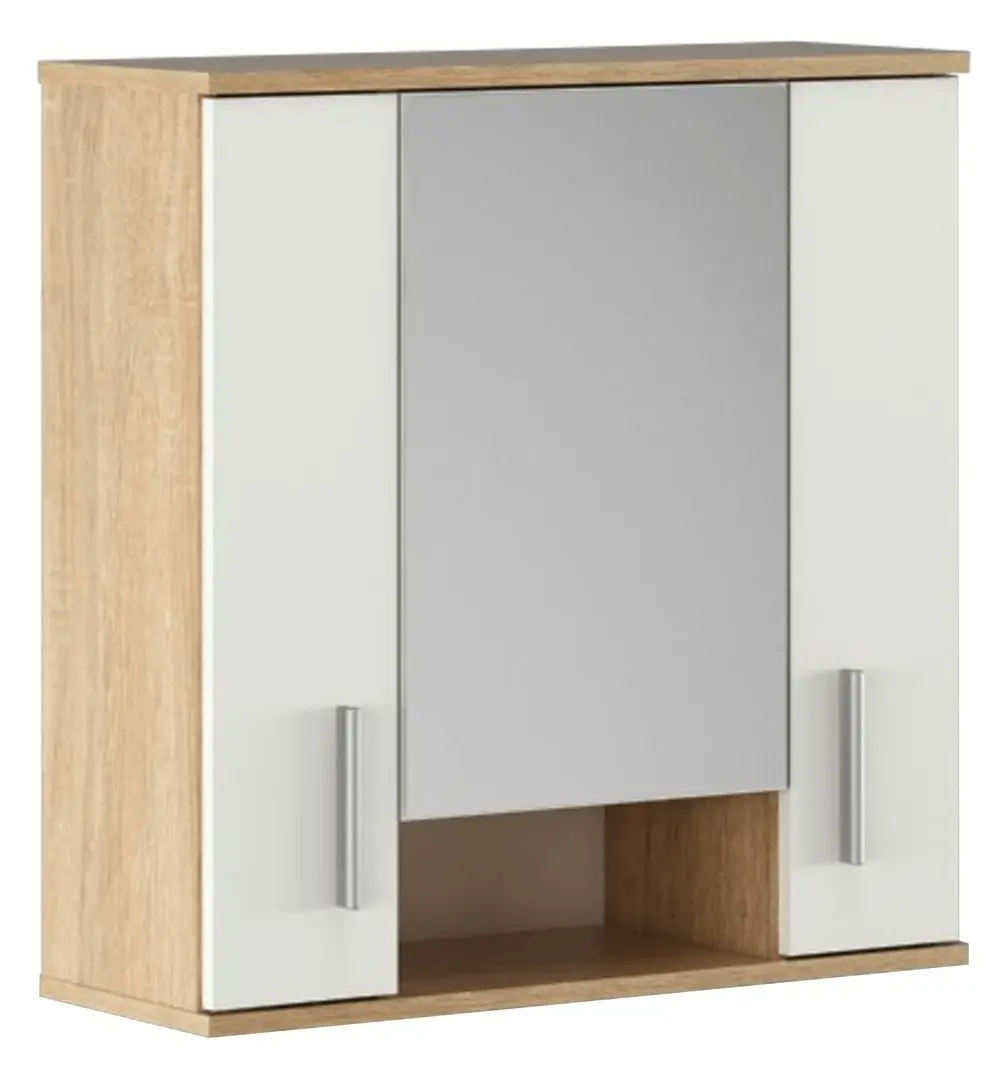 Dulap cu oglinda Tempo Kondela Lessy New 01 (Sonoma Oak/White Matt)