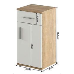 Dulap Tempo Kondela Lessy New 03 (Sonoma Oak/White Matt) Thumb