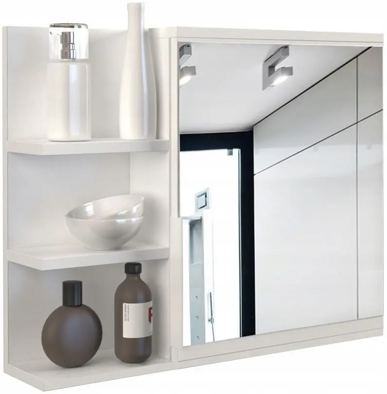 Шкаф с зеркалом TopEshop Lumo Left (White)