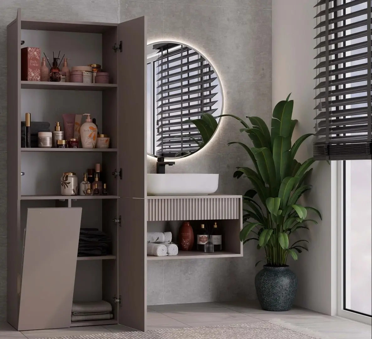 Шкаф TopEshop Nel DD 1K (Clay)