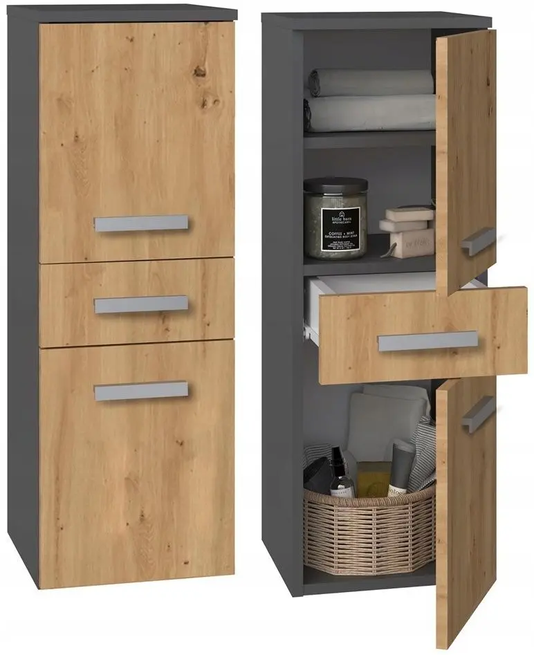 Шкаф TopEshop Nel V DDS (Anthracite/Artisan Oak)