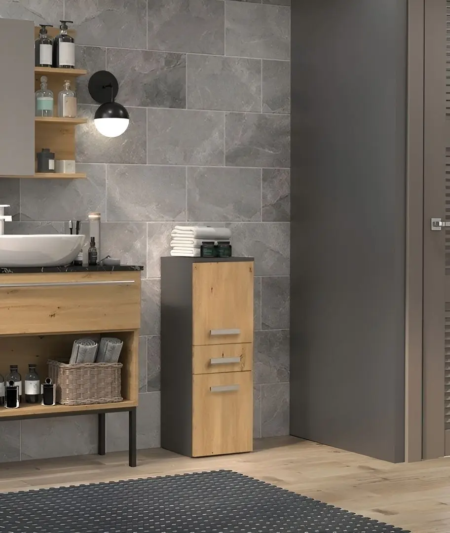 Шкаф TopEshop Nel V DDS (Anthracite/Artisan Oak)