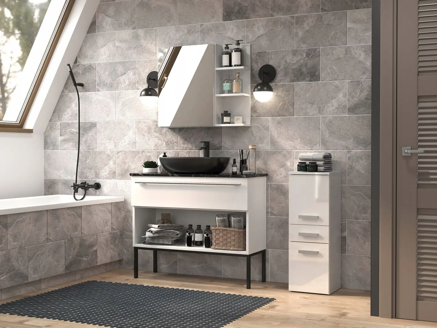 Шкаф TopEshop Nel V DDS (White Gloss)