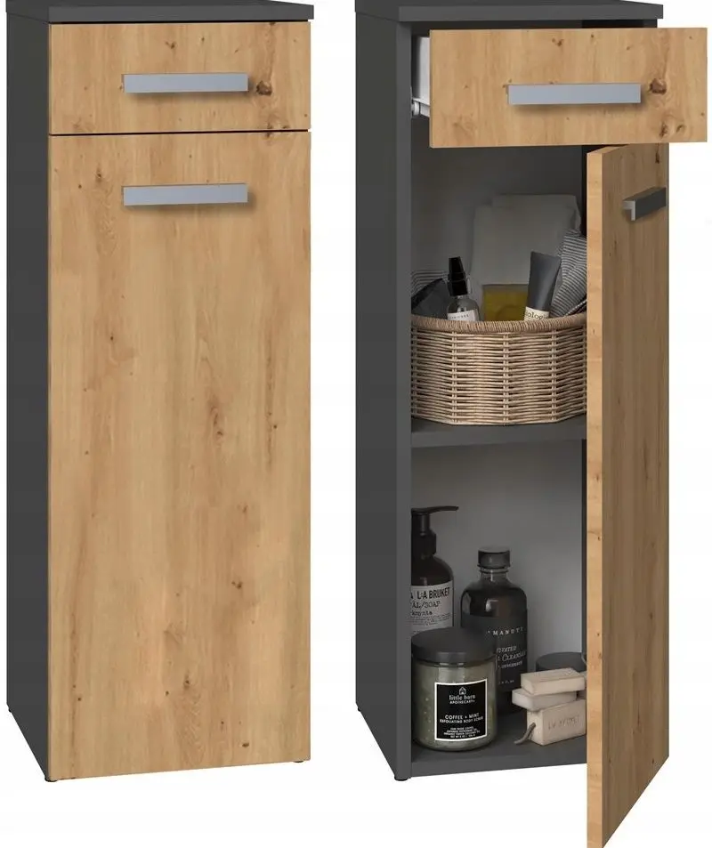 Шкаф TopEshop Nel V DS (Anthracite/Artisan Oak)