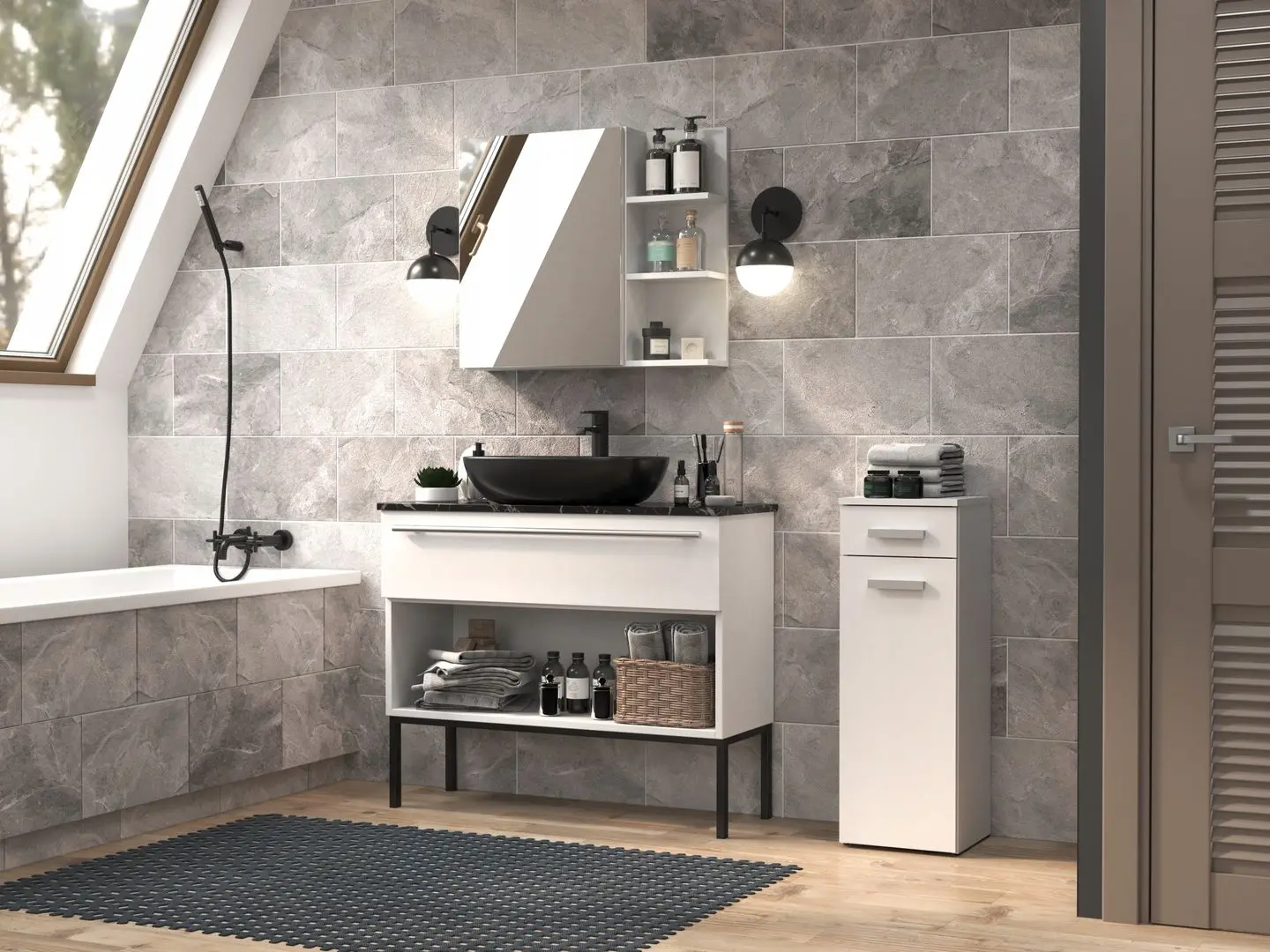 Шкаф TopEshop Nel V DS (White Matt)