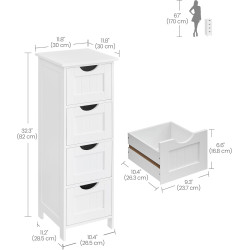 Comoda Vasagle LHC40W (White) Thumb