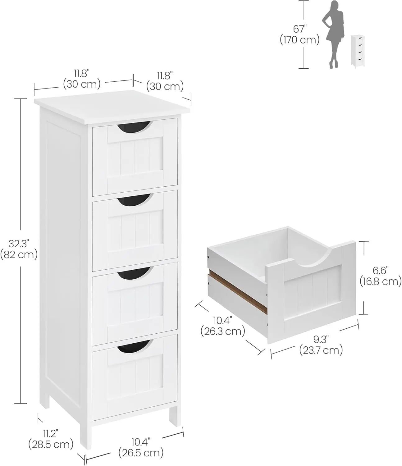 Comoda Vasagle LHC40W (White)