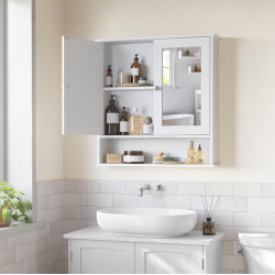 Dulap cu oglinda Vasagle LHC002 (White)