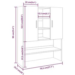Dulap suprapus VidaXL 815947 (Brown Oak) Thumb