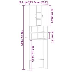 Dulap pentru masina de spalat VidaXL 808425 (Sonoma Oak) Thumb