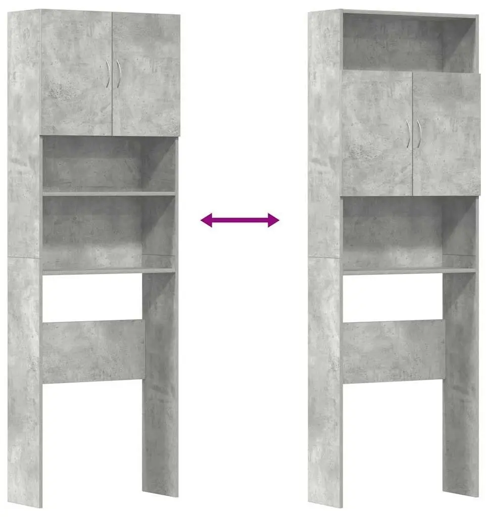 Шкаф для стиральной машины VidaXL 859130 (Concrete Grey)