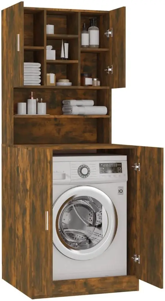 Шкаф VidaXL 3120182 (Smoked Oak)