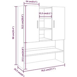 Шкаф VidaXL 3120182 (Smoked Oak) Thumb