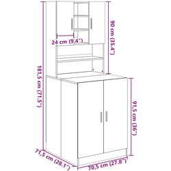 Шкаф VidaXL 3307666 (Sonoma Oak) Thumb