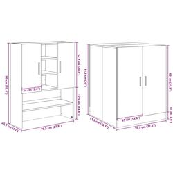 Шкаф VidaXL 3307666 (Sonoma Oak) Thumb
