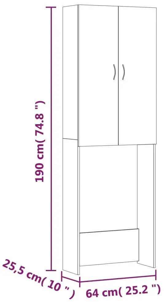 Шкаф VidaXL 808413 (White)