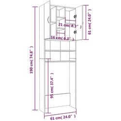 Dulap VidaXL 808426 (Concrete Grey) Thumb