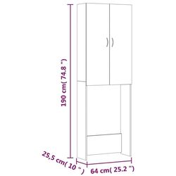 Dulap VidaXL 813191 (Smoked Oak) Thumb