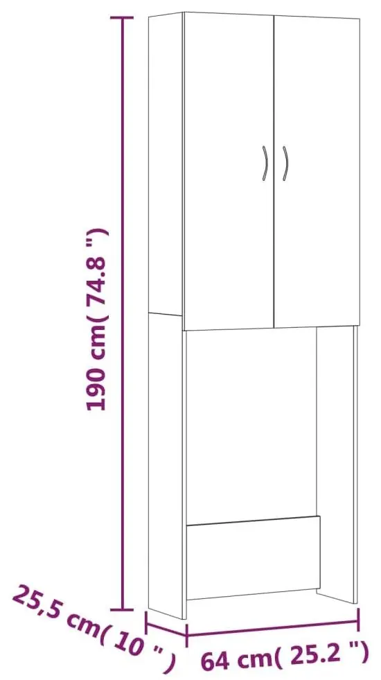 Dulap VidaXL 813191 (Smoked Oak)