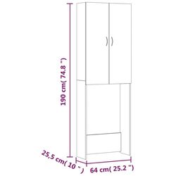 Шкаф VidaXL 813192 (Grey Sonoma) Thumb