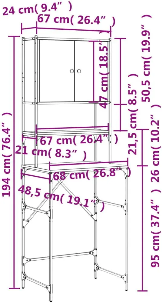 Dulap VidaXL 838973 (Black)