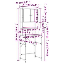 Dulap VidaXL 838975 (Smoked Oak) Thumb